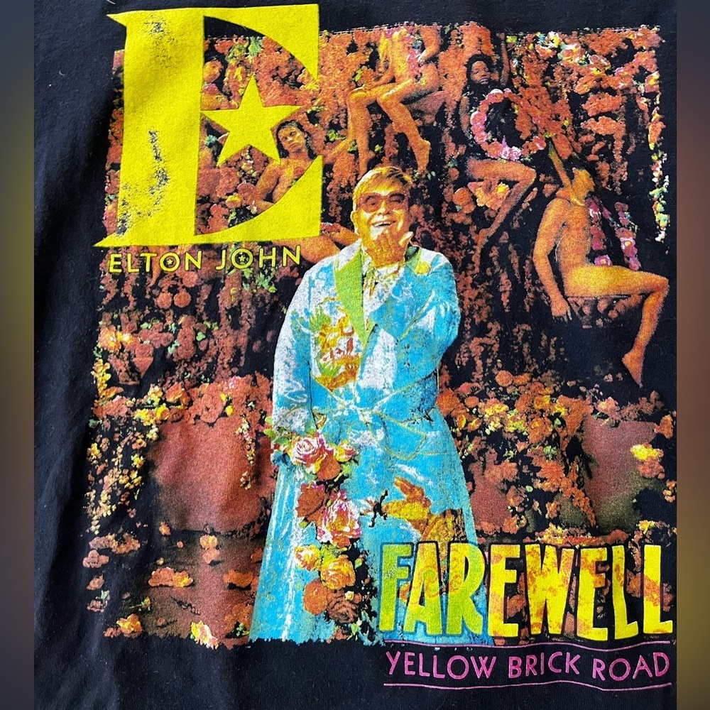Elton John Farewell Yellow Brick Road Tour Long Sleeve Graphic Tee 2XL